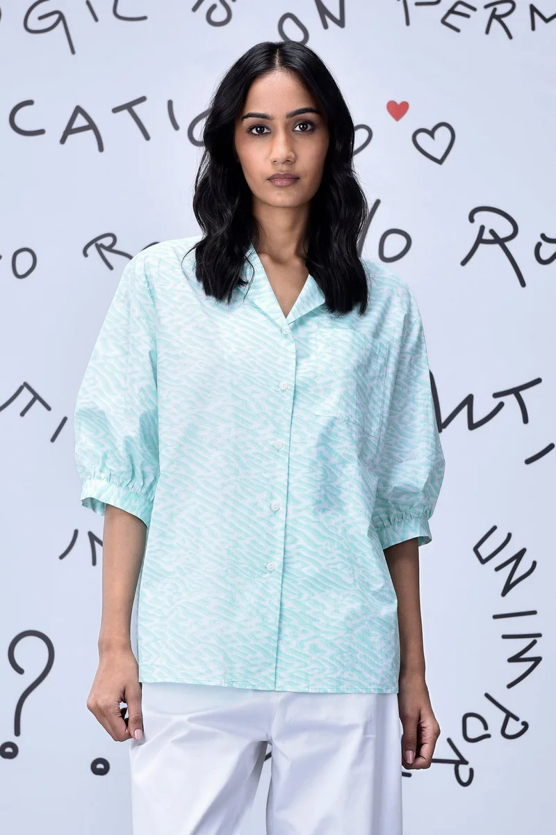 Genes Lecoanet Hemant Labyrinth Print Relax Fit Shirt